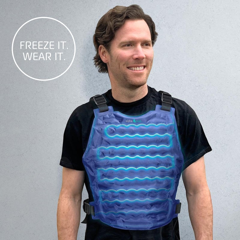 Alphacool Polar Cooling Vest for Men Women - Cooling Ice Vest Flexible Adjustable Reusable for Hot Weather Outdoor Working Navy One Size - Image 4